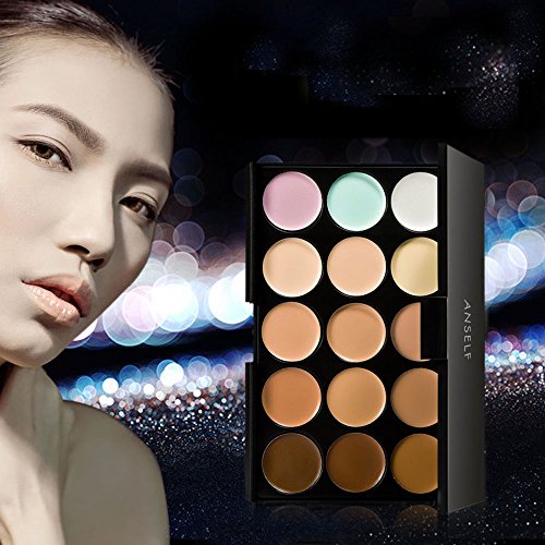 Fesjoy 15 Color Crema camuflaje correctores paleta ojos cara cosméticos maquillaje tonos tierra