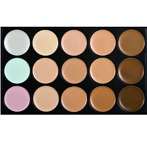 Fesjoy 15 Color Crema camuflaje correctores paleta ojos cara cosméticos maquillaje tonos tierra