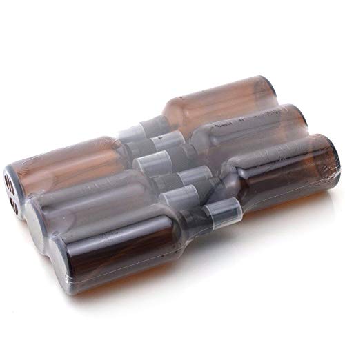 Fesjoy 6Pcs 100ML Botellas de aerosol de niebla de vidrio ámbar vacías Contenedores de vidrio recargables