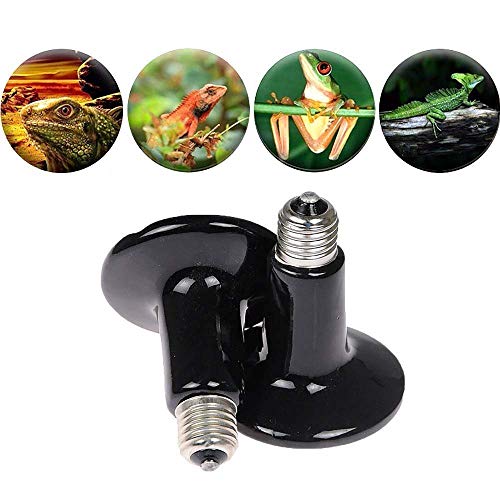 FGF-EU Lámparas de Calor de cerámica de la lámpara de Calor 25W Bombillas infrarrojas del emisor de Calor de la Serpiente para los Pollos de Reptil de la Serpiente del Acuario Pet Brooder