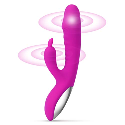 FIDECH Masajeador Portátil, 10 Modos de Frecuencia, Silicona Suave, Impermeable, Carga USB