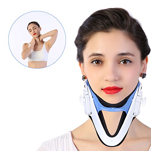Filfeel Neck Brace Neck Support, Cuello Ajustable Brace Tracción Cervical Fijación de la tracción Cervical Cuidado de la Columna Protección correctiva Protección contra el Dolor