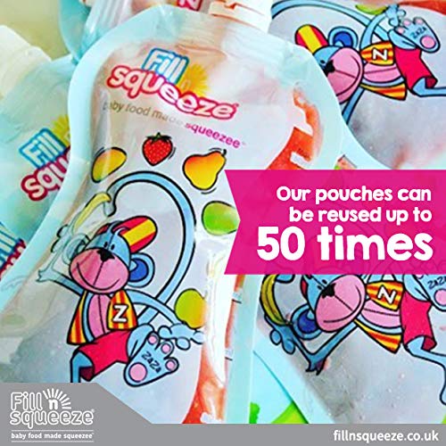 Fill n Squeeze,sistema bolsas de destete, alimentos, bebés refrigerios y viajes (Bargain)