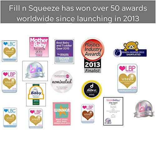 Fill n Squeeze,sistema bolsas de destete, alimentos, bebés refrigerios y viajes (Bargain)