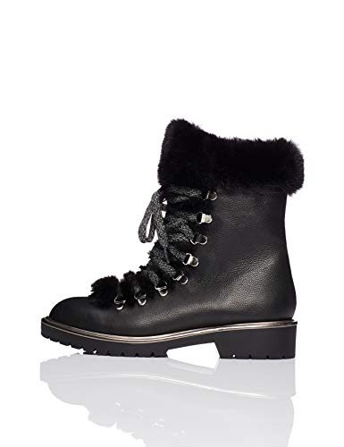 find. Fur Lined Hiker Zapatos de Low Rise Senderismo, Negro Black, 40 EU