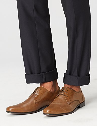 find. Zapato de Cordones con Textura en Piel para Hombre, Marrón (Tan), 41 EU