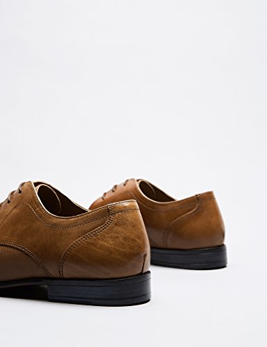 find. Zapato de Cordones con Textura en Piel para Hombre, Marrón (Tan), 41 EU