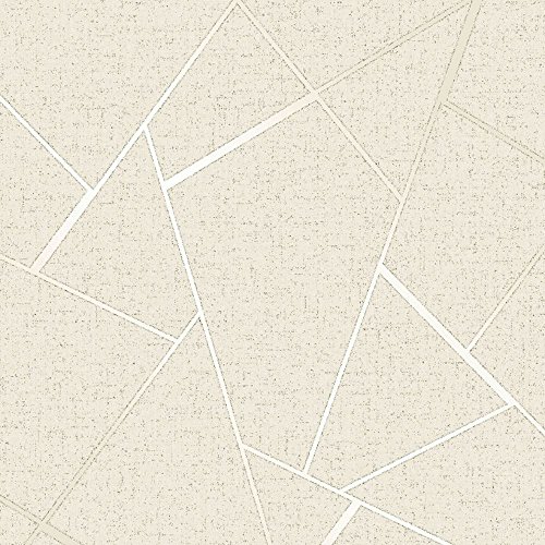 Fine Décor FD42281 - Papel pintado de cuarzo fractal, color dorado