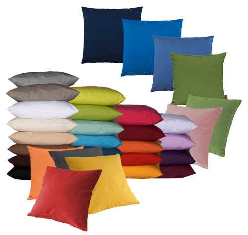 Fino Funda de cojín Aprox. 40 x 40 cm alta calidad & plegado en 30 multicolor Colores (Juego De 2) - algodón mezcla, 53 Rosa Antiguo, 40 x 40 cm, 40_x_40_cm