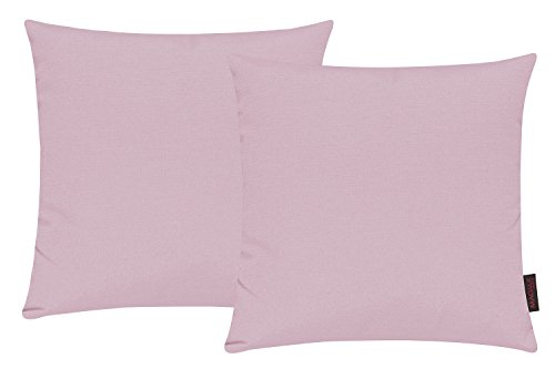 Fino Funda de cojín Aprox. 40 x 40 cm alta calidad & plegado en 30 multicolor Colores (Juego De 2) - algodón mezcla, 53 Rosa Antiguo, 40 x 40 cm, 40_x_40_cm