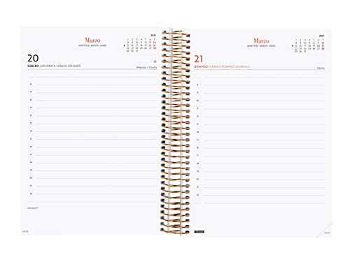 Finocam - Agenda 2021 1 Día página Espiral Design Collection Momento Español