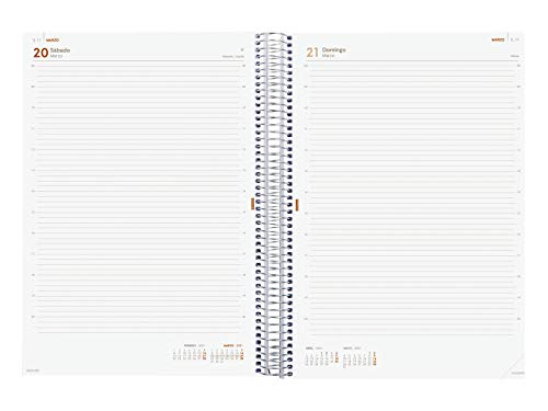 Finocam - Agenda 2021 1 Día página Espiral Personalizable Español