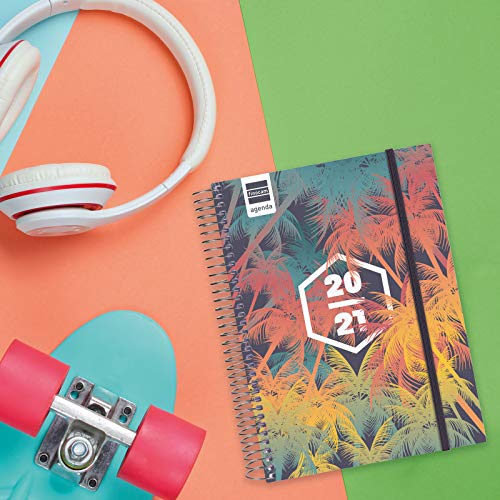 Finocam - Agenda Curso 2020-2021 Cuarto-Semana Vista Apaisada Secundaria Palms Español, 4º-155 x 212 (Sobremesa)