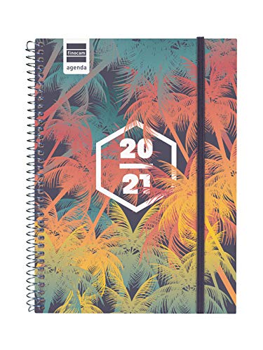 Finocam - Agenda Curso 2020-2021 Cuarto-Semana Vista Apaisada Secundaria Palms Español, 4º-155 x 212 (Sobremesa)