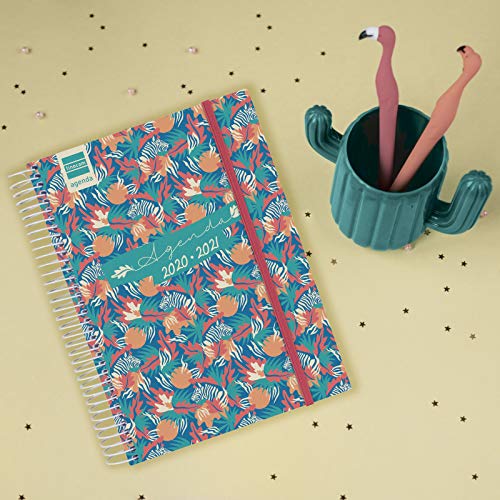 Finocam - Agenda Curso 2020-2021 Octavo-120x164 Semana Vista Apaisada Secundaria Jungle Español