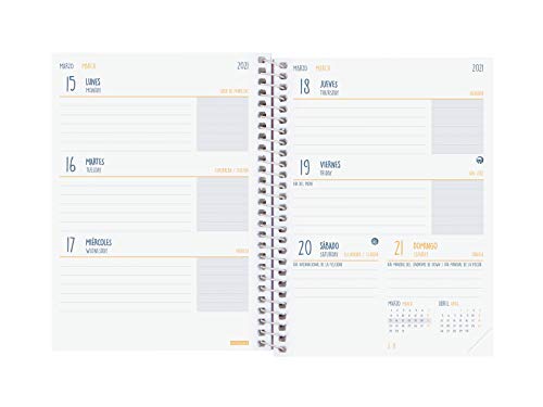 Finocam - Agenda Curso 2020-2021 Octavo-120x164 Semana Vista Apaisada Secundaria Jungle Español