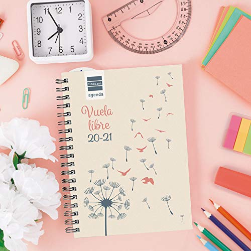 Finocam - Agenda Curso 2020-2021 para Secundaria Octavo, 120 x 169, Semana Vista Apaisada Mini Institut Vuela, Español