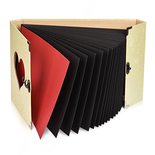 Firbon Álbum de Fotos, álbum de Recortes, Pegatina Creativa del Diario con Grabado en Forma de corazón. Aniversario de Boda, cumpleaños, día de la Madre, día de San Valentín Idea de Regalo