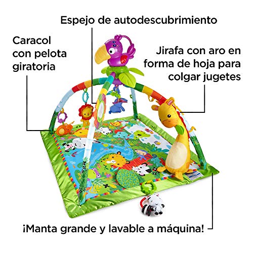 Fisher-Price - Gimnasio deluxe animalitos de la selva - gimnasios bebe - (Mattel DFP08)