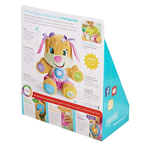 Fisher-Price - Ríe y Aprende - Perrita primeros descubrimientos - juguetes bebe 6 meses - (Mattel FPP55)