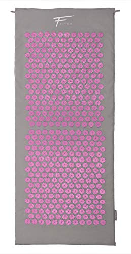 Fitem Kit de acupresión XL - Cojín + Esterilla de acupresión + Bola de masaje - Alivia dolores de Espalda y Cuello - Masaje de espalda - Esterilla: 130 x 50 x 2,5 cm, cojín: 30 x 23 x 10 cm