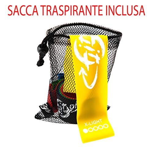 FitFitaly Bandas Elasticas Resistencia - 5 Gomas Fitness, PDF Guía De Ejercicios En Español