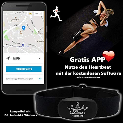 Fitness Prince © Heartbeat Ant Frecuencia cardíaca dual + Bluetooth Energía baja en tiempo real + Ebook gratuito - Compatible con Garmin Wahoo Polar Straunt RUNTASTIC ENDOMONDO Correa para el pecho del iPhone Tomtom
