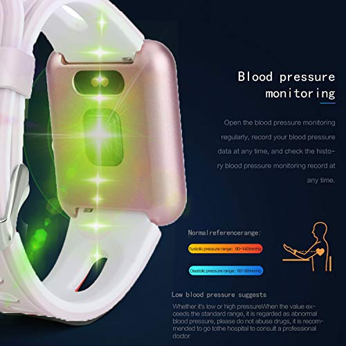 Fitness Tracker IP67 Impermeable Pulsera Actividad Inteligente Rastreador de Actividad de Pantalla en Color Monitor de Pulso cardiaco/Podómetro/Monitor de sueño,para Hombre y Mujer (P68 Oro Rosa)