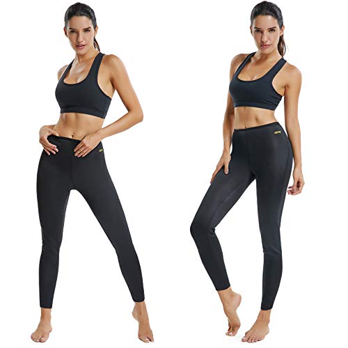 FITTOO Pantalones Sauna Reductora Adelgazante Deportivos Mujer Yoga de Alta Cintura para Fitness