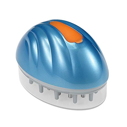 FJLOVE Eléctrico Masaje Peine con Entrada de líquido Cepillo de Mano portátil para el Crecimiento del Cabello para estimular el Crecimiento del Cabello, Limpieza Profunda, liberación de estrés,Azul