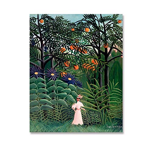 Flduod Impresión en Lienzo The Dream 1910 de Henri Rousseau Lienzo de Arte Impreso Pintor impresionista francés Pintura Abstracta galería Fotos Decorativas para Pared