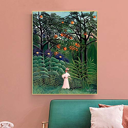 Flduod Impresión en Lienzo The Dream 1910 de Henri Rousseau Lienzo de Arte Impreso Pintor impresionista francés Pintura Abstracta galería Fotos Decorativas para Pared