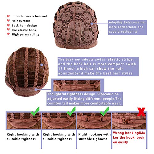 Fleurapance - Pelucas de pelo humano para mujer, cortas y muy naturales, estilo Bobo, rubias marrones, resistentes al calor, rizos rectos, rizados, ondulados, sintéticas