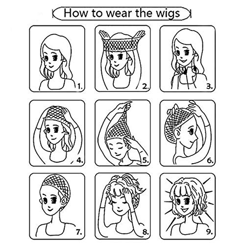 Fleurapance - Pelucas de pelo humano para mujer, cortas y muy naturales, estilo Bobo, rubias marrones, resistentes al calor, rizos rectos, rizados, ondulados, sintéticas