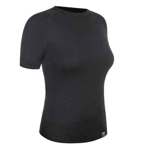 Flite Camiseta Interior Funcional Interior Organic Bamboo (bambú orgánico) para Mujer, Negra, S, 12-1800-7-1-0002