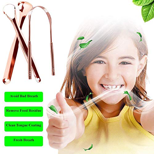 fllyingu Raspador de Lengua Limpiadores Lingual Acero Inoxidable Limpiadores de Lengua,Elimina El Mal Aliento para Limpiando la Boca Limpador Lengua Tongue Scraper