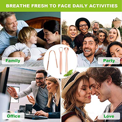 fllyingu Raspador de Lengua Limpiadores Lingual Acero Inoxidable Limpiadores de Lengua,Elimina El Mal Aliento para Limpiando la Boca Limpador Lengua Tongue Scraper