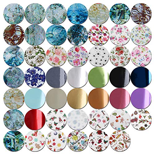 FLOFIA 86 Hojas Lámina de Uñas Starry Sky Nail Foil Transfer Nails Glitter Set Papel Transferencia Foil Pegatinas Uñas Holográfico Nail Stickers para DIY Arte de Uñas