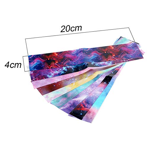 FLOFIA 86 Hojas Lámina de Uñas Starry Sky Nail Foil Transfer Nails Glitter Set Papel Transferencia Foil Pegatinas Uñas Holográfico Nail Stickers para DIY Arte de Uñas
