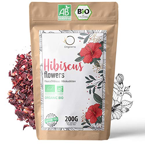 ? Flor de Jamaica BIO 200g | Flor de Hibisco por Te Frio, Agua de Jamaica, Infusion | Te de Hibisco organico por Dieta Detox Drenante