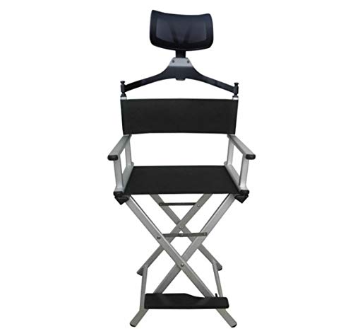 Floreo Look Silla Sillon Plegable de Aluminio para Maquillaje maquillador Makeup Artist (Plata)
