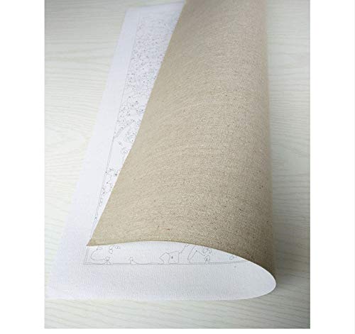 Flores de Camelia Pintura de Bricolaje por número Arte de la Pared Moderna Pintura de la Lona Pintura de acrílico por números para Decoraciones caseras 40x50cm (con Marco)