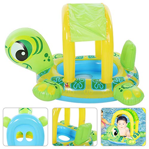 Flotador de Natación para Bebés con sombrilla ajustable Dibujos animados Animal Juguetes seguros Accesorios Asiento inflable Barco Niños Verano Diversión Piscina al aire libre Juguetes