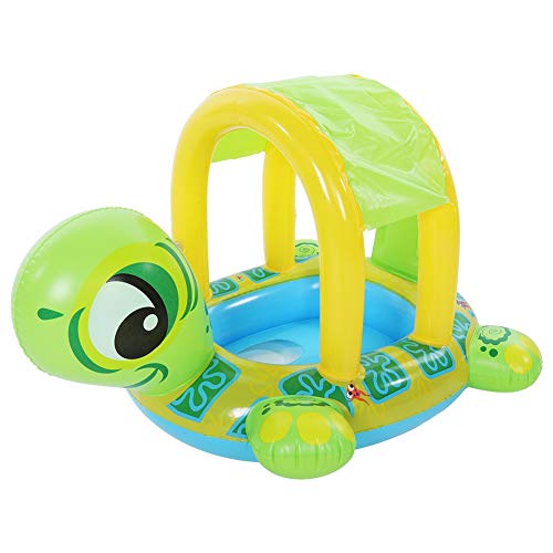 Flotador de Natación para Bebés con sombrilla ajustable Dibujos animados Animal Juguetes seguros Accesorios Asiento inflable Barco Niños Verano Diversión Piscina al aire libre Juguetes