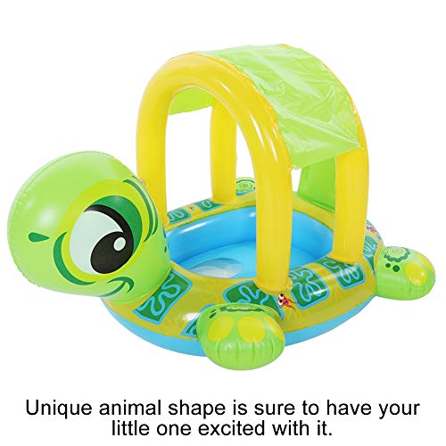 Flotador de Natación para Bebés con sombrilla ajustable Dibujos animados Animal Juguetes seguros Accesorios Asiento inflable Barco Niños Verano Diversión Piscina al aire libre Juguetes