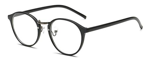 Flydo Retro Montura para Gafas de Vista Antiguas Visión Clara Glasses Cristal Lente Transparente Hombre y Mujer