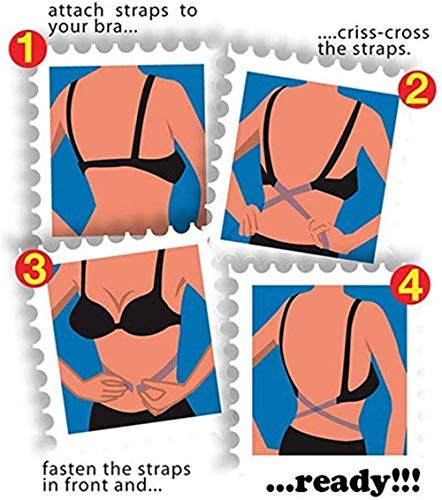 FLZONE Mujer Extensores de Sujetador,3 Pares Respaldo Bajo Sujetador Extensor Correa de Espalda Baja para Vestido Sin Espalda de Señora Desnudo Negro Blanco