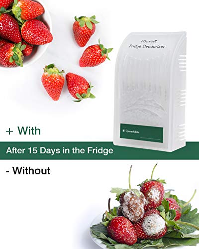 FO2RREST Desodorante para Frigoríficos Natural - Ambientador de Nevera Caja de Purificación de Aire, Eliminador de Olores y Humedad sin Aroma para Preservación de Frutas y Verduras