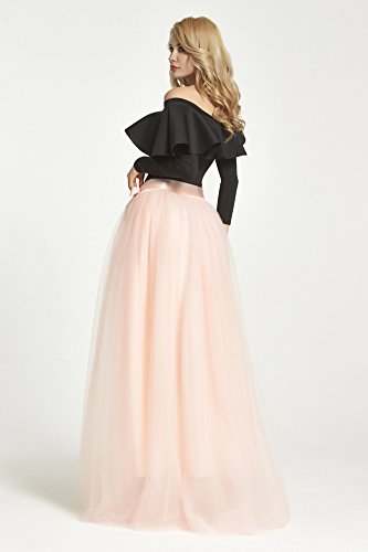 FOLOBE 1950 Vintage Puffy Tutu Skirts Dama de Honor 6 Capas de Enagua Enagua