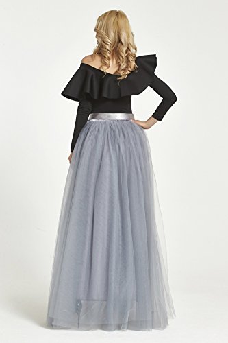 FOLOBE 1950 Vintage Puffy Tutu Skirts Dama de Honor 6 Capas de Enagua Enagua